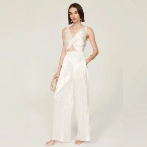 RAMY BROOK Brendaly Twisted Satin Jumpsuit NWT
